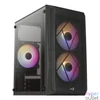 Kép 1/8 - Aerocool CS-107-A-BK-v2 Mesh FRGB Window Black gépház