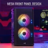 Kép 4/8 - Aerocool CS-107-A-BK-v2 Mesh FRGB Window Black gépház