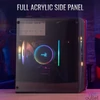 Kép 5/8 - Aerocool CS-107-A-BK-v2 Mesh FRGB Window Black gépház