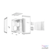 Kép 4/9 - Be quiet! Light Base 600 DX Tempered Glass White gépház