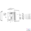 Kép 4/9 - Be quiet! Light Base 600 LX Tempered Glass White gépház