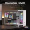 Kép 2/6 - Corsair iCUE LINK 2500X RGB Micro ATX Dual Chamber Tempered Glass White gépház