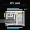 Kép 6/6 - Corsair iCUE LINK 2500X RGB Micro ATX Dual Chamber Tempered Glass White gépház