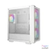 Kép 2/12 - DeepCool CC560 MESH V2 Tempered Glass White gépház