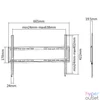 Kép 2/5 - EQuip 37"-70" Fixed TV Wall Bracket Black