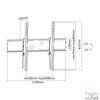 Kép 6/6 - EQuip 60"-100" Tilt Curved TV Wall Mount Bracket