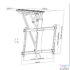 Kép 5/6 - EQuip 32"-70" Motorized TV Ceiling Mount Bracket