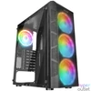 Kép 1/6 - Everest CREST V1 Tempered Glass Black gépház