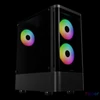 Kép 2/9 - Gamdias Talos E3 CG Tempered Glass Black gépház