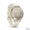 Kép 2/5 - Garmin Lily 2 Active Cream Gold with Cream Silicone Band okosóra