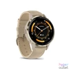 Kép 2/5 - Garmin Venu 3S French Grey-Cream Gold with Leather and Silicone Strap okosóra