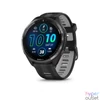 Kép 1/6 - Garmin Forerunner 965 Carbon Grey DLC Titanium Bezel with Black Case and Black/Powder Grey Silicone Band okosóra