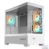 Kép 1/7 - Gigabyte C201 Panoramic Ice Tempered Glass Black gépház