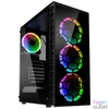 Kép 1/9 - Kolink Observatory Lite RGB Tempered Glass Black gépház