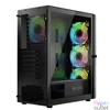 Kép 7/18 - Logic Aramis ARGB Midi Tempered Glass Black gépház