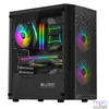 Kép 2/8 - Logic Aramis ARGB Mini Tempered Glass Black gépház
