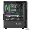 Kép 3/8 - Logic Aramis ARGB Mini Tempered Glass Black gépház