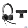 Kép 1/2 - Logitech C925e Webkamera Black + UC-Kompatibilis Zone Wired Headset Black