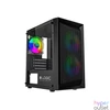 Kép 1/6 - Modecom Logic Atos ARGB Tempered Glass Black gépház