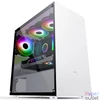 Kép 1/4 - MS Fighter S301 Gaming Tempered Glass Window White gépház