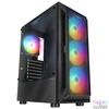 Kép 1/6 - Rampage SHIVA RGB Tempered Glass Black gépház