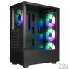 Kép 4/6 - Rampage SHIVA RGB Tempered Glass Black gépház