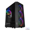 Kép 1/6 - Rampage Everest Bumpy RGB Tempered Glass Black gépház
