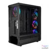 Kép 3/6 - Rampage Everest Bumpy RGB Tempered Glass Black gépház