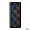 Kép 2/6 - Rampage Everest Flat Mesh RGB Tempered Glass Black gépház