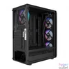 Kép 3/6 - Rampage Everest Flat Mesh RGB Tempered Glass Black gépház