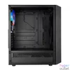 Kép 4/6 - Rampage Everest Flat Mesh RGB Tempered Glass Black gépház