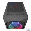 Kép 5/6 - Rampage Everest Flat Mesh RGB Tempered Glass Black gépház