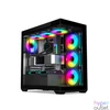 Kép 1/5 - Spirit Of Gamer Spark RGB Tempered Glass Dark gépház