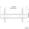 Kép 2/5 - TECHLY  Fixed Wall Bracket for LCD LED TV 55-100" Black