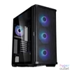 Kép 1/9 - Zalman Z10 Plus RGB Tempered Glass Black gépház