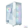 Kép 1/6 - Zalman I3 Neo Tempered Glass White gépház