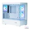 Kép 3/19 - Zalman P30 Tempered Glass White gépház
