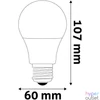 Kép 3/4 - LED izzó, E27, gömb, A60, 8W, 806lm, 4000K, AVIDE