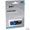 Kép 3/3 - Pendrive, 32GB, USB 3.2, EMTEC "B110 Click Easy", fekete-kék