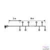 Kép 3/3 - Fényfüzér, kül- és beltéri, 600 db microLED, színes/melegfehér, 9 m, HOME