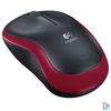 Kép 1/2 - Egér, vezeték nélküli, optikai, közepes méret, USB, LOGITECH "M185", piros