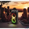 Kép 4/5 - Hangszóró, Bluetooth, mikrofonnal, LED fényekkel, 600W, MUSE "M-1937DJ", fekete