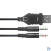 Kép 4/6 - Fejhallgató, mikrofonnal, vezetékes, gaming, 2x3.5 mm jack + USB-A, SPEEDLINK "Voltor LED", fekete