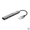 Kép 1/7 - USB elosztó-HUB, 4 port, USB 2.0, TRUST "Halyx", ezüst