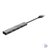 Kép 2/7 - USB elosztó-HUB, 4 port, USB 2.0, TRUST "Halyx", ezüst