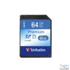 Kép 2/3 - Memóriakártya, SDXC, 64GB, CL10/U1, 90/10 MB/s, VERBATIM "Premium"