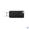 Kép 2/5 - Pendrive, 128GB, USB 2.0, 10/4MB/sec, VERBATIM "PinStripe", fekete