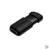 Kép 5/5 - Pendrive, 128GB, USB 2.0, 10/4MB/sec, VERBATIM "PinStripe", fekete