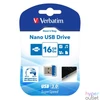 Kép 1/5 - Pendrive, 16GB, USB 3.2, 80/25MB/s, VERBATIM "Nano"