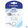 Kép 1/3 - Pendrive, 16GB, USB 2.0, VERBATIM "Executive Metal", ezüst